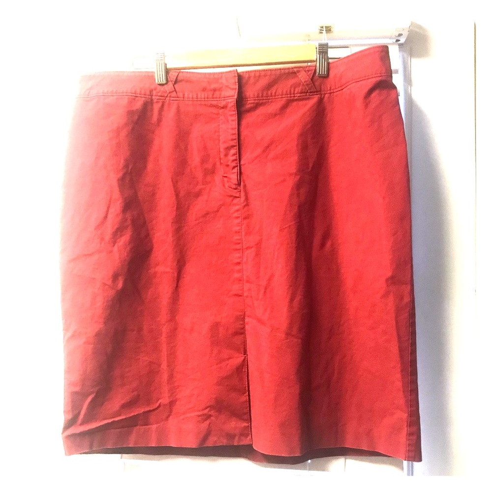 Red pencil skirt